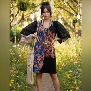 NWT Uncle Frank boho Paisley poof bell sleeve Ivy Jane